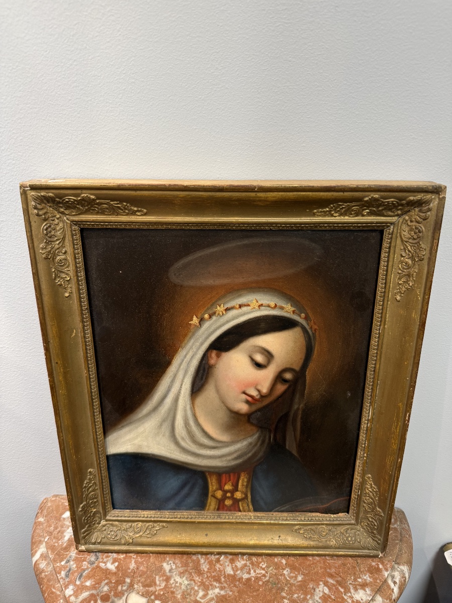 The Virgin, Oil On Panel-photo-2
