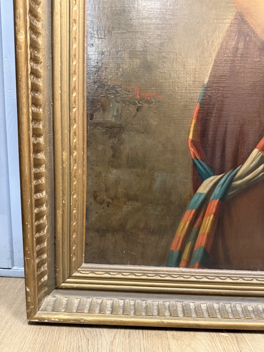 Portrait Of A Woman, Oil On Canvas-photo-4