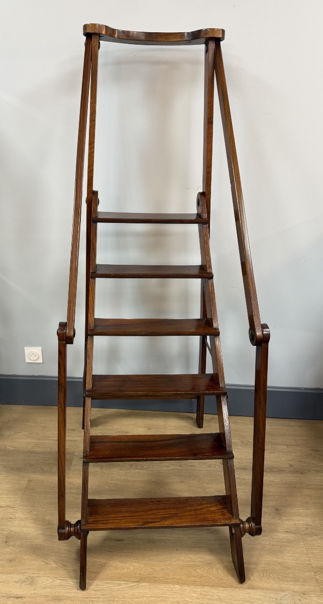 Walnut Bookcase Step Stool-photo-3