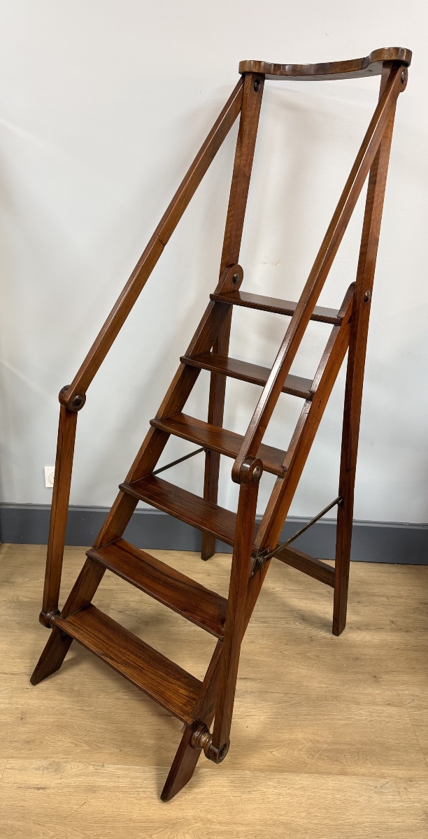 Walnut Bookcase Step Stool-photo-4