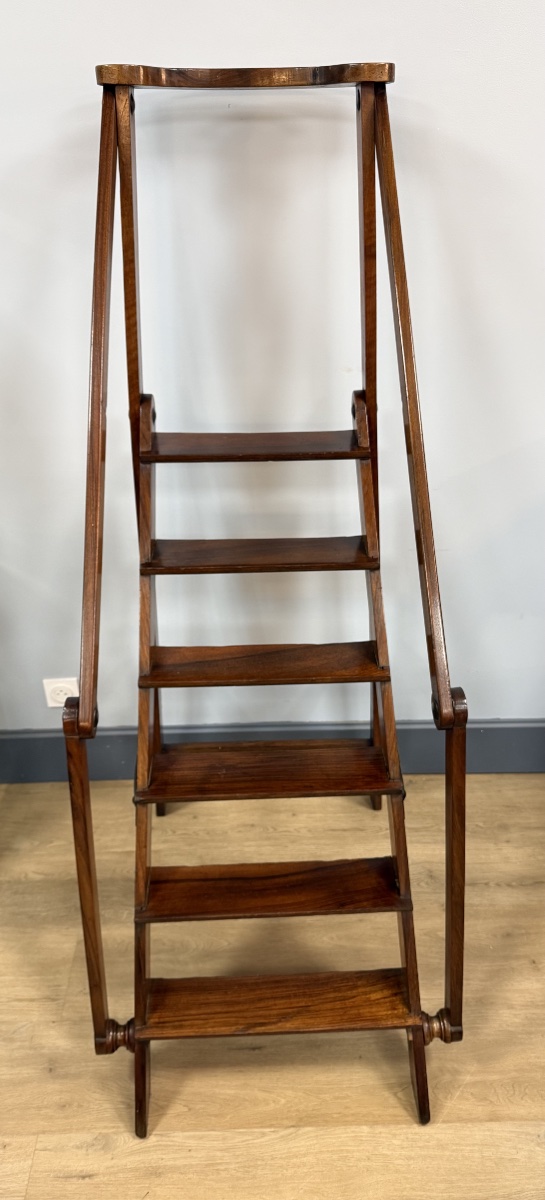 Walnut Bookcase Step Stool-photo-2