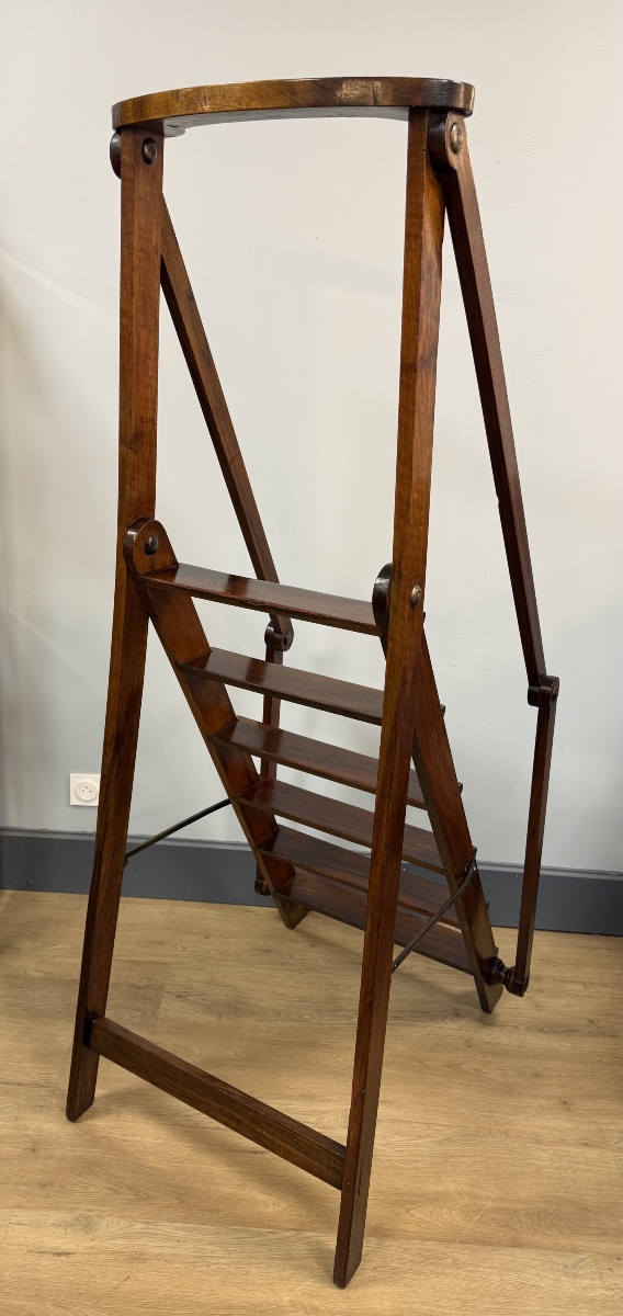 Walnut Bookcase Step Stool-photo-3