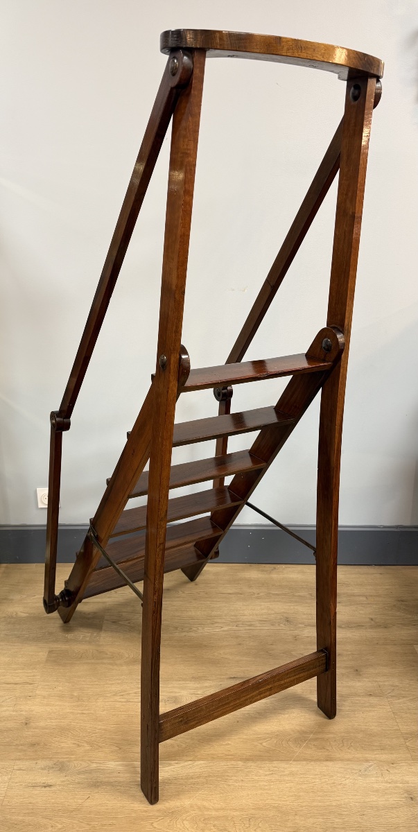 Walnut Bookcase Step Stool-photo-4
