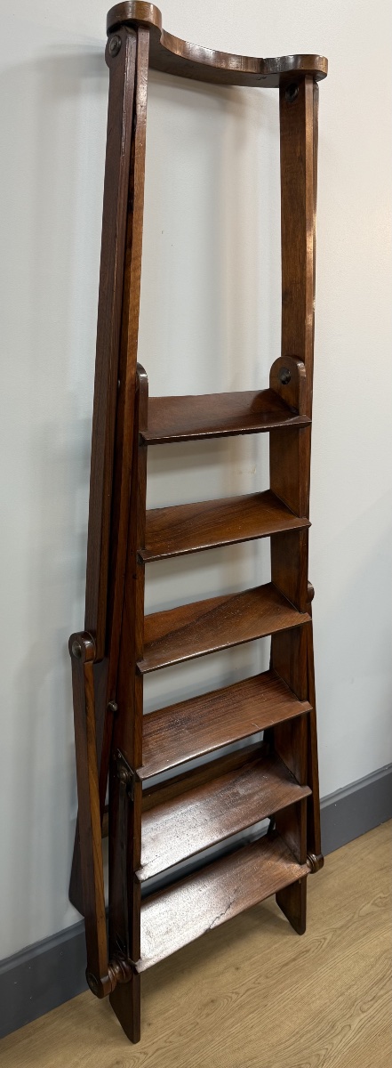 Walnut Bookcase Step Stool-photo-8