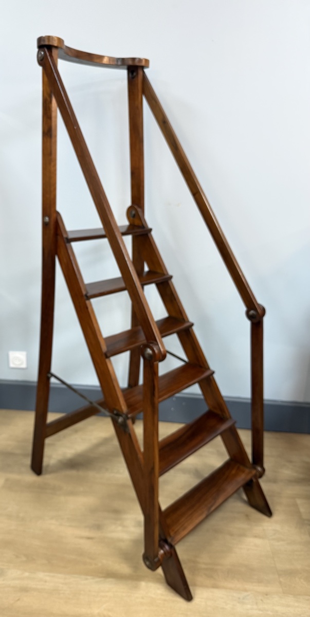 Walnut Bookcase Step Stool