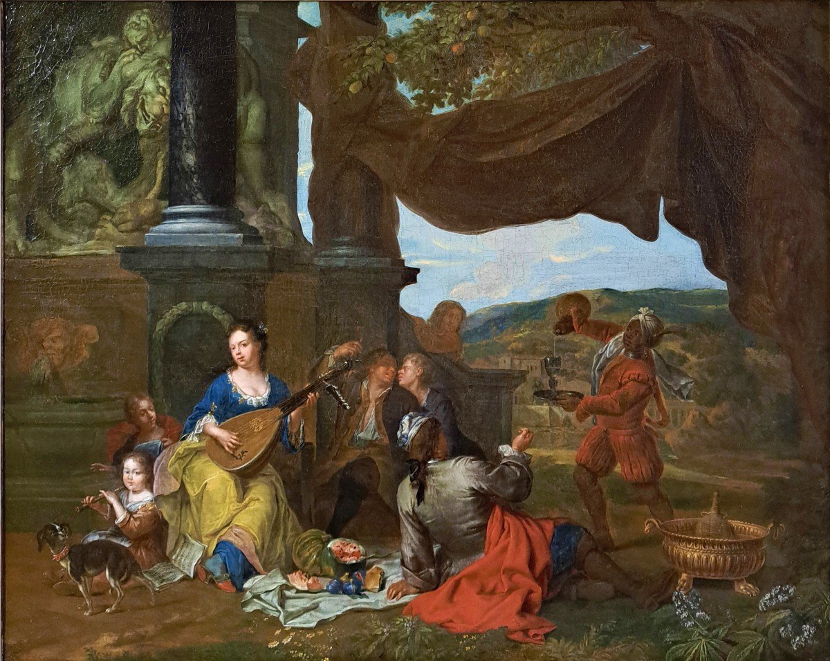 Balthasar Van Den Bossche (1681-1715), Scène Galante Aux Musiciens-photo-2