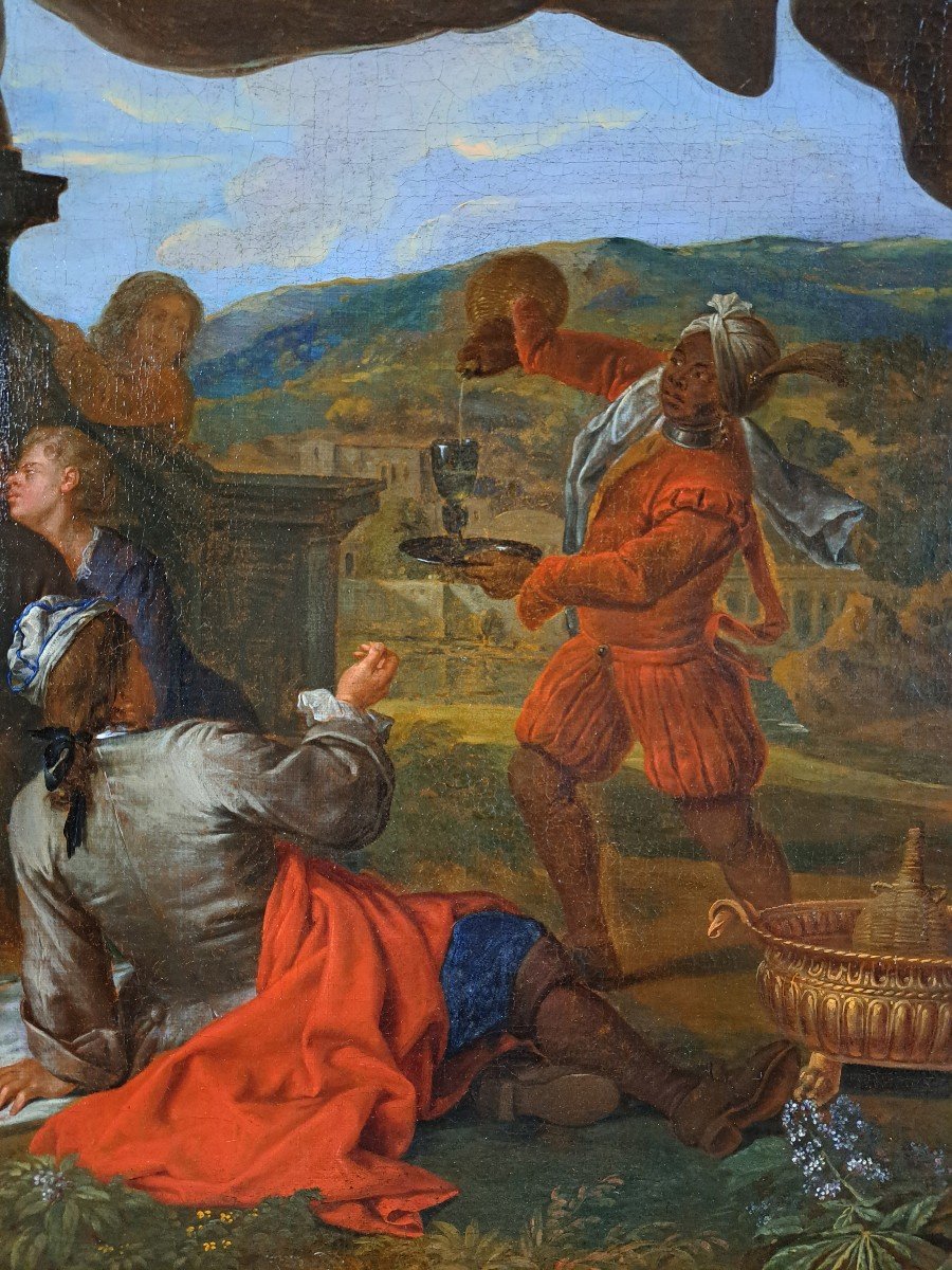Balthasar Van Den Bossche (1681-1715), Scène Galante Aux Musiciens-photo-6