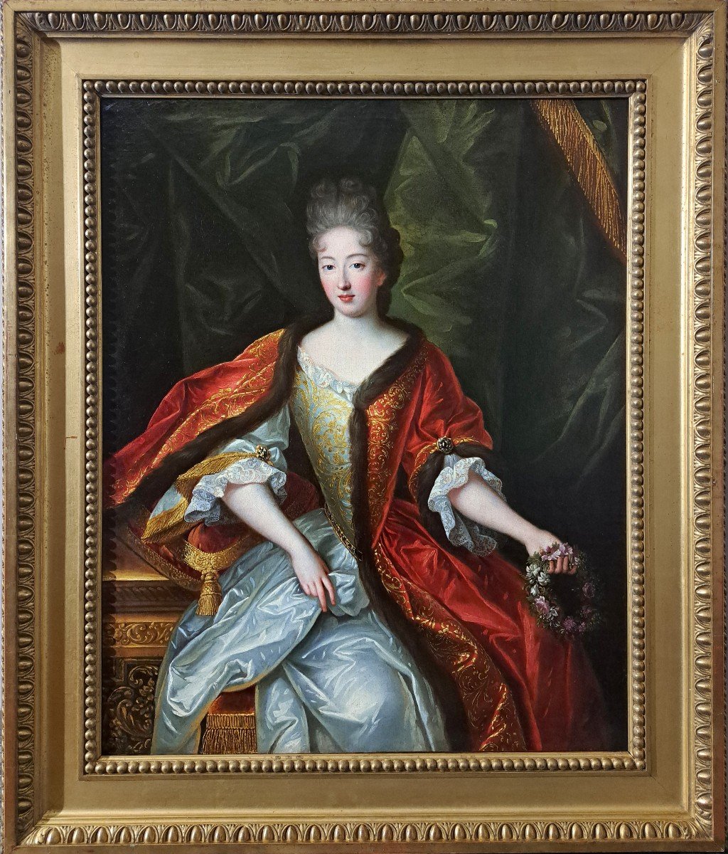 Pierre Gobert (1662-1744), Attributed To - Portrait Of Marie-anne De Bourbon