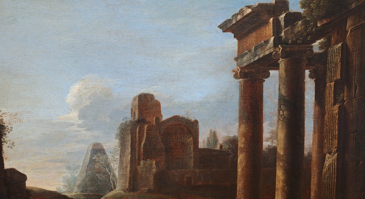 Barthomeus Breenbergh (1599-1657), Entourage De - Paysage Aux Ruines-photo-2