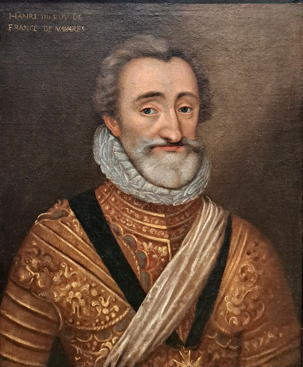 Ecole Française Du XVIIème Siècle, Entourage De Frans Pourbus (1569-1622), Portrait Henri IV-photo-2