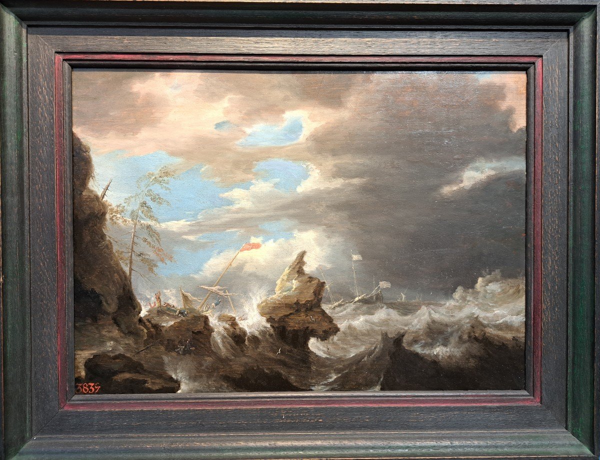 Bonaventura Peeters (1614-1652), La Tempête - Monogrammé -photo-2