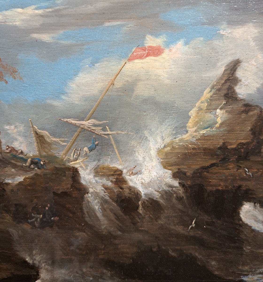Bonaventura Peeters (1614-1652), La Tempête - Monogrammé -photo-4