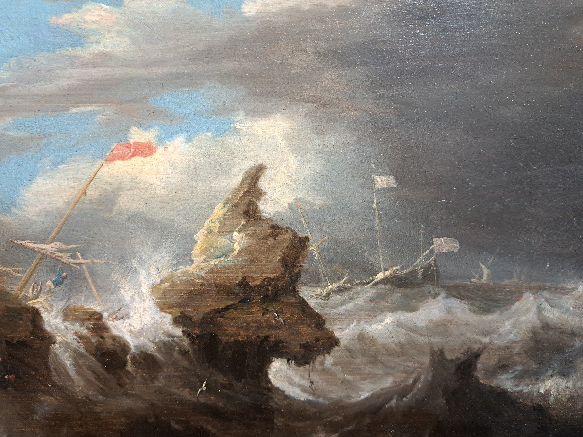 Bonaventura Peeters (1614-1652), La Tempête - Monogrammé -photo-5