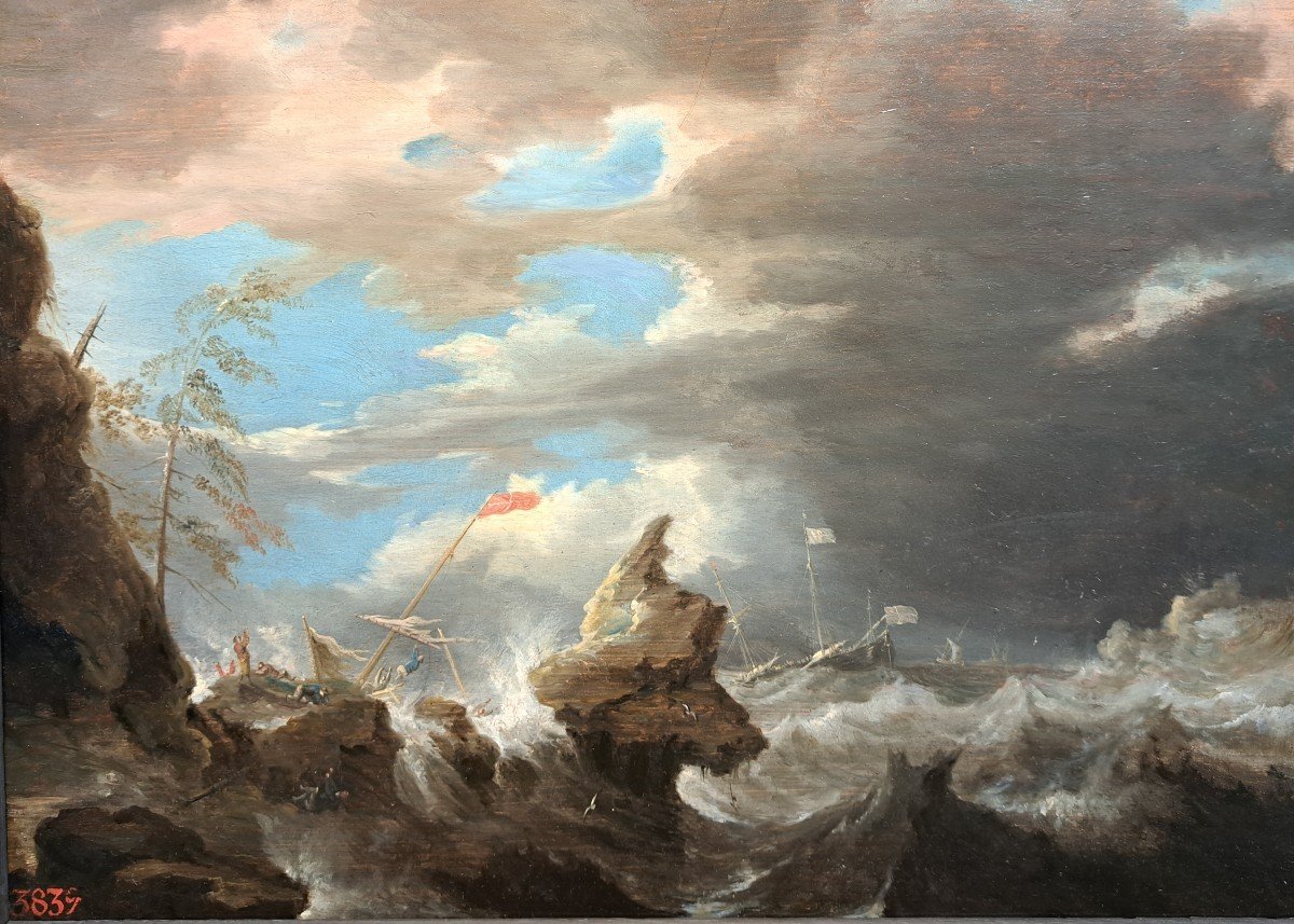 Bonaventura Peeters (1614-1652), La Tempête - Monogrammé 