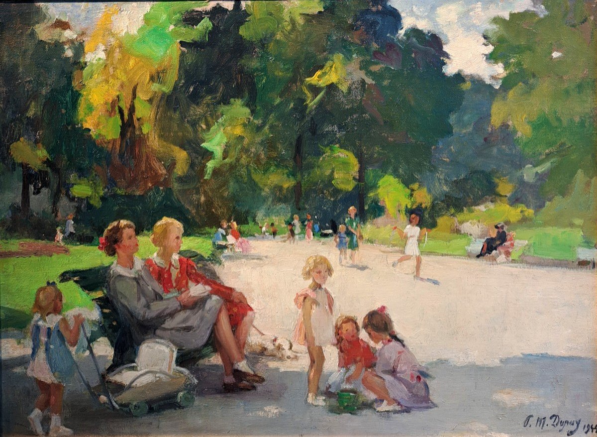 Paul Michel Dupuy (1869-1949), Le Parc Monceau, Large Format-photo-2
