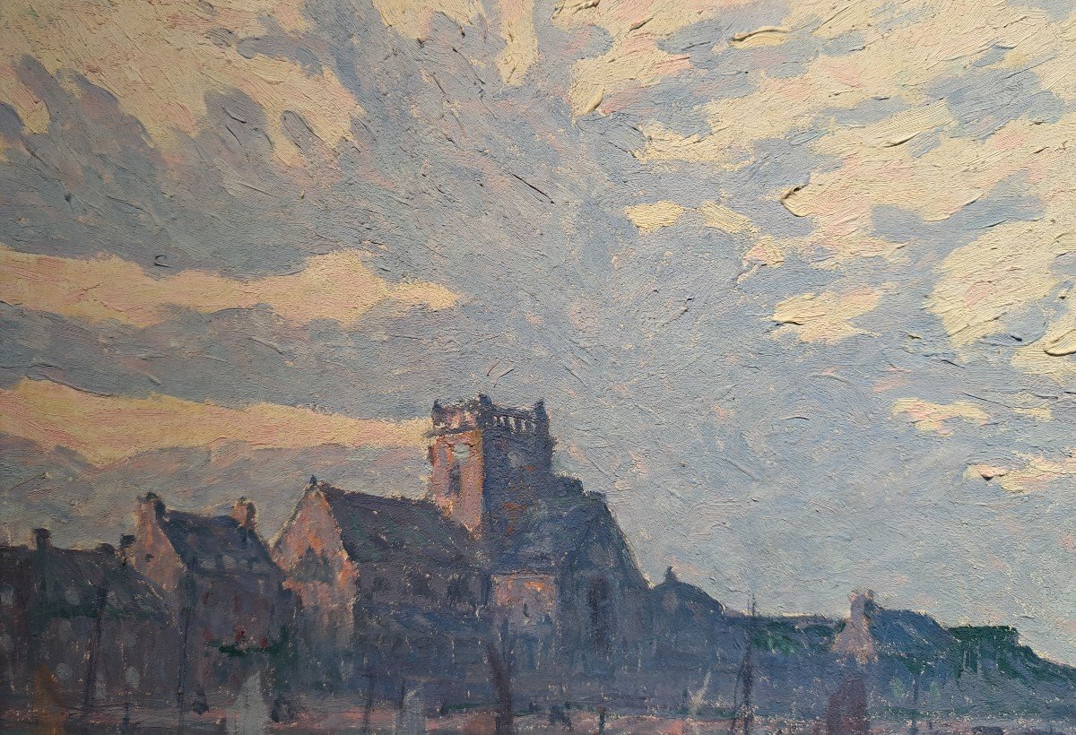 Paul Blanvillain (1891-1965), The Port Of Barfleur, Oil On Canvas-photo-4