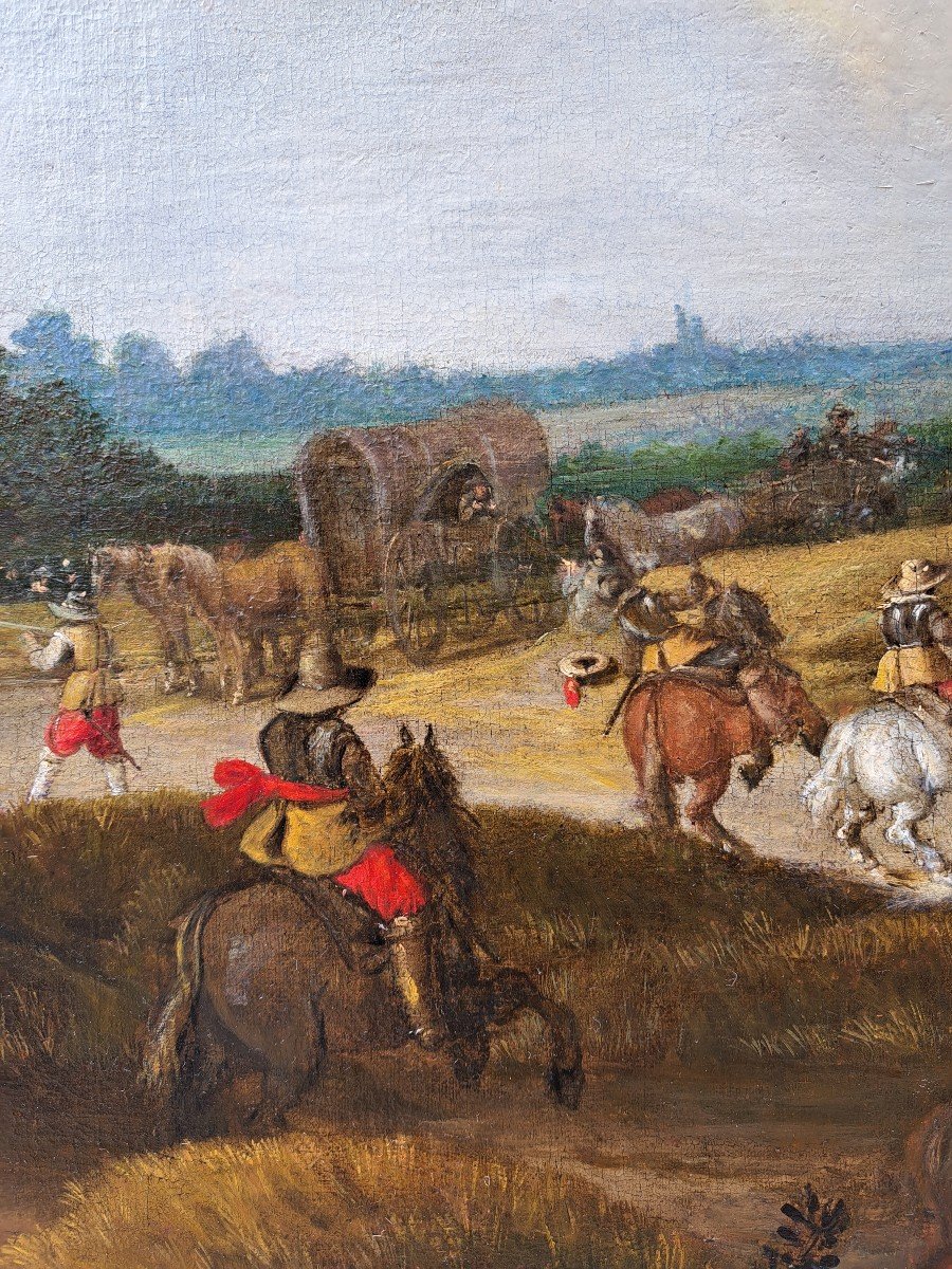 Pieter Meulener (1602-1654), L’attaque Du Convoi, Grand Format-photo-4