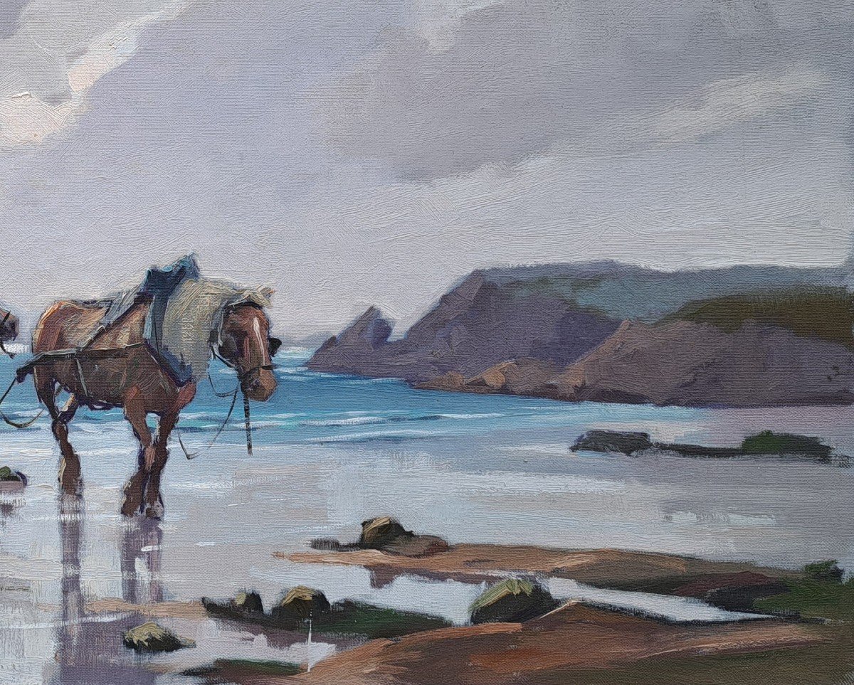 Jean Marec (1901-1972), The Seaweed Collectors, Bay Of Saint-malo-photo-1