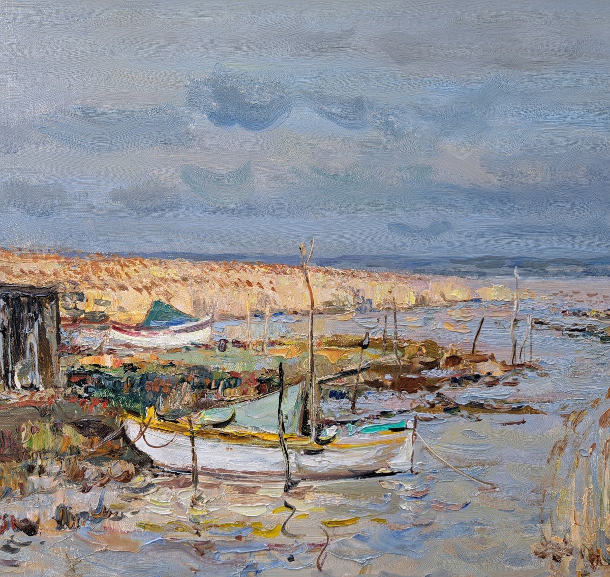 Jean Rigaud (1912-1999) - The Port Of By (médoc) - Large Format-photo-4