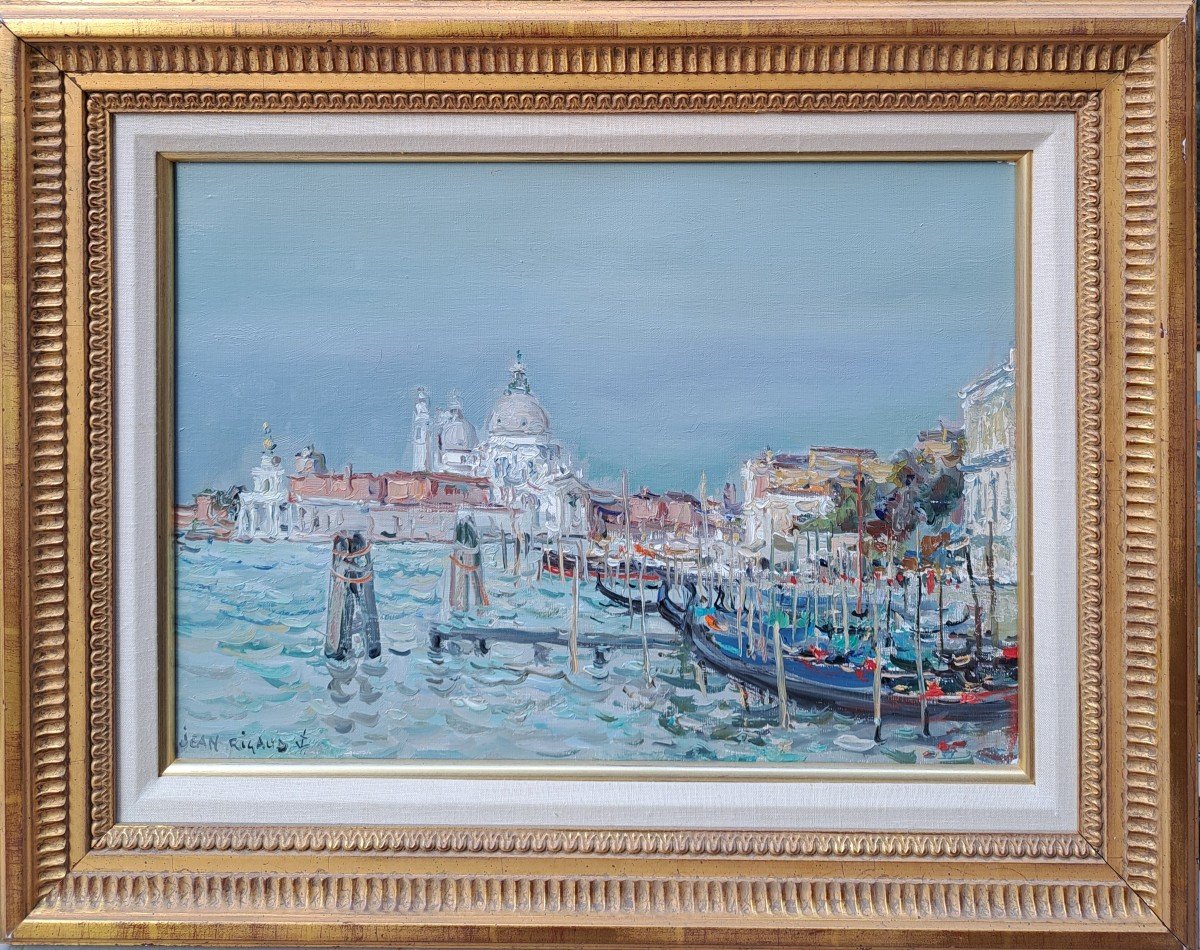 Jean Rigaud (1912-1999) - Venice The Dogana And The Salute - Oil