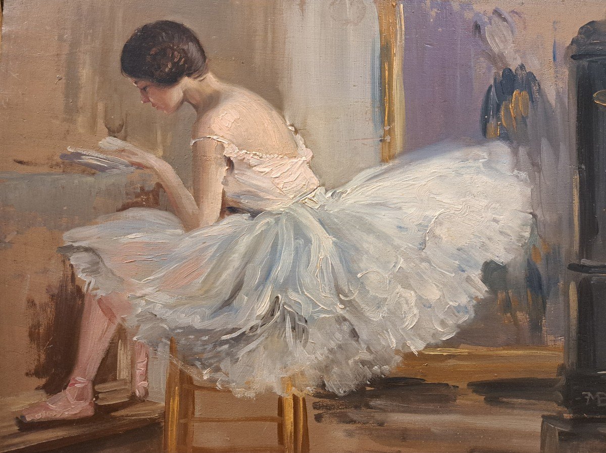 François-marius Borrel (1866, Paris – 1937), la danseuse dans un intérieur-photo-2