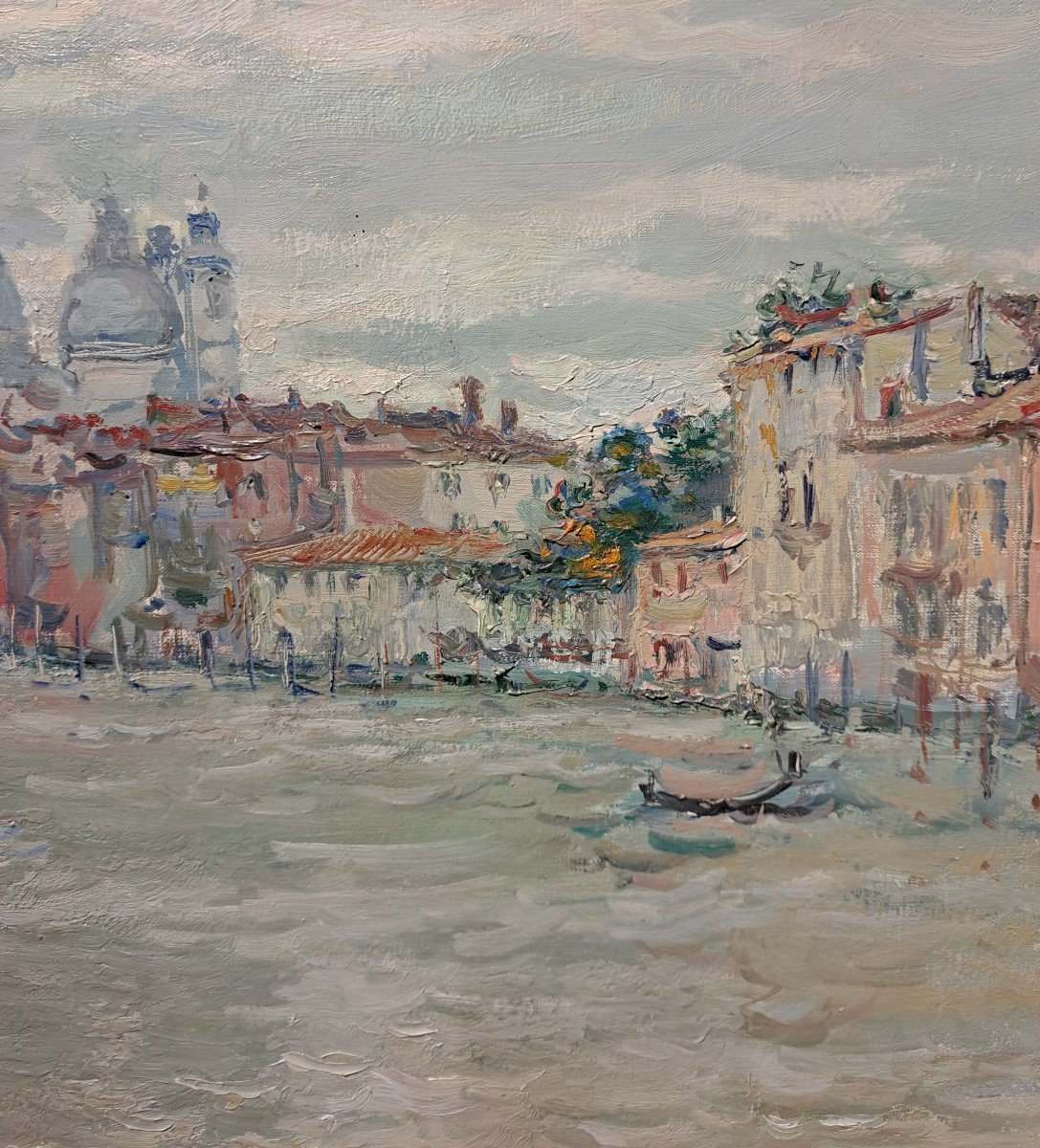 Jean Rigaud (1912-1999) - Venise Le Grand Canal Le Matin avec la salute-photo-1
