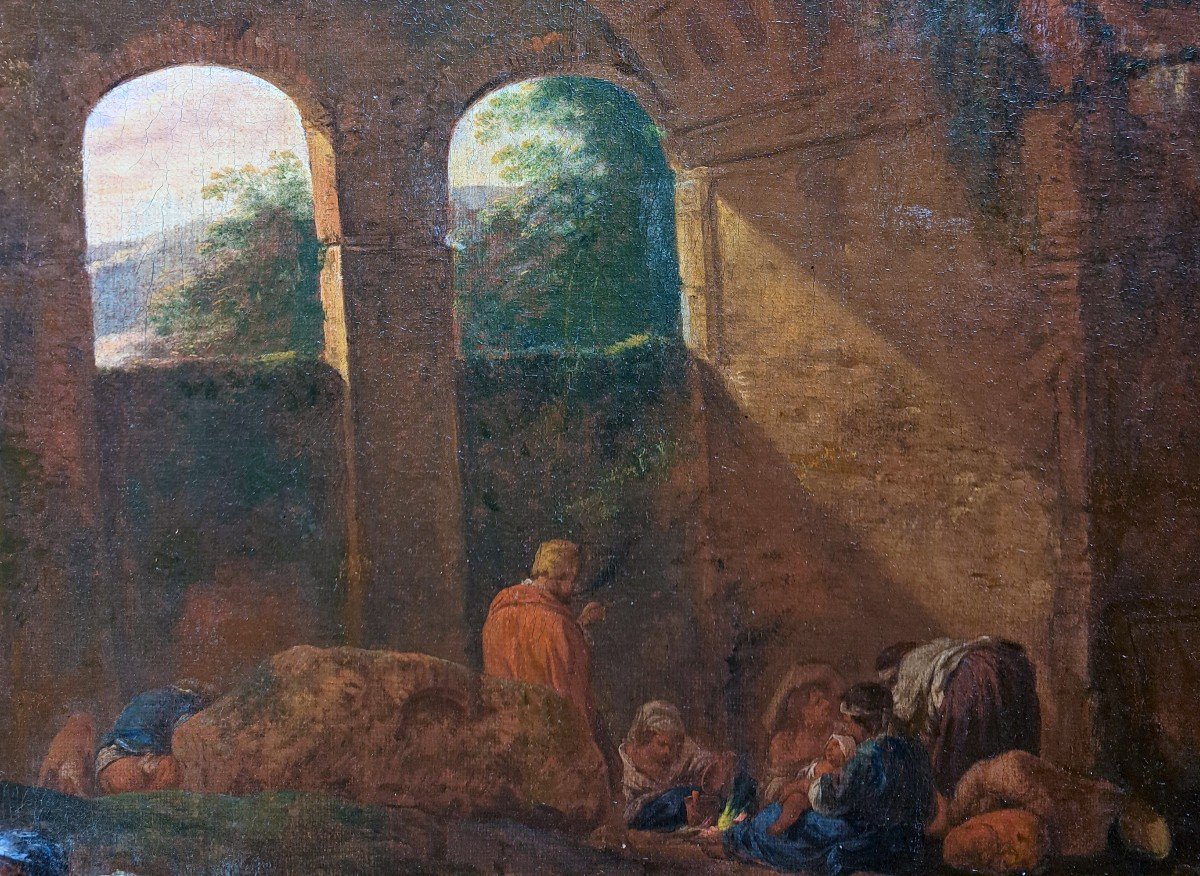 Johann Heinrich Roos (1631-1685), The Fortune Teller In The Roman Ruins-photo-2