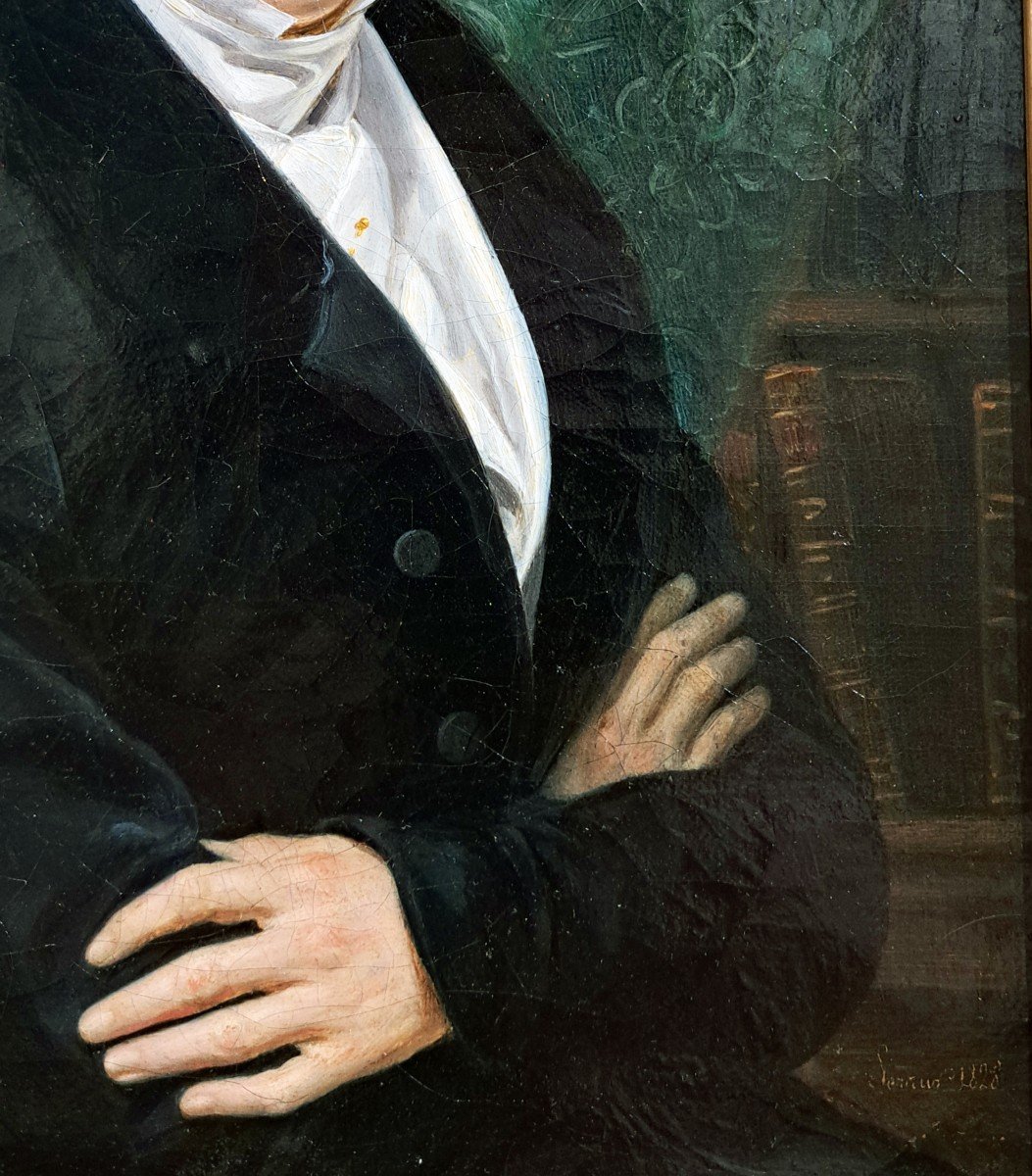 Henri Serrur (1794–1876) - Portrait Of A Man-photo-1