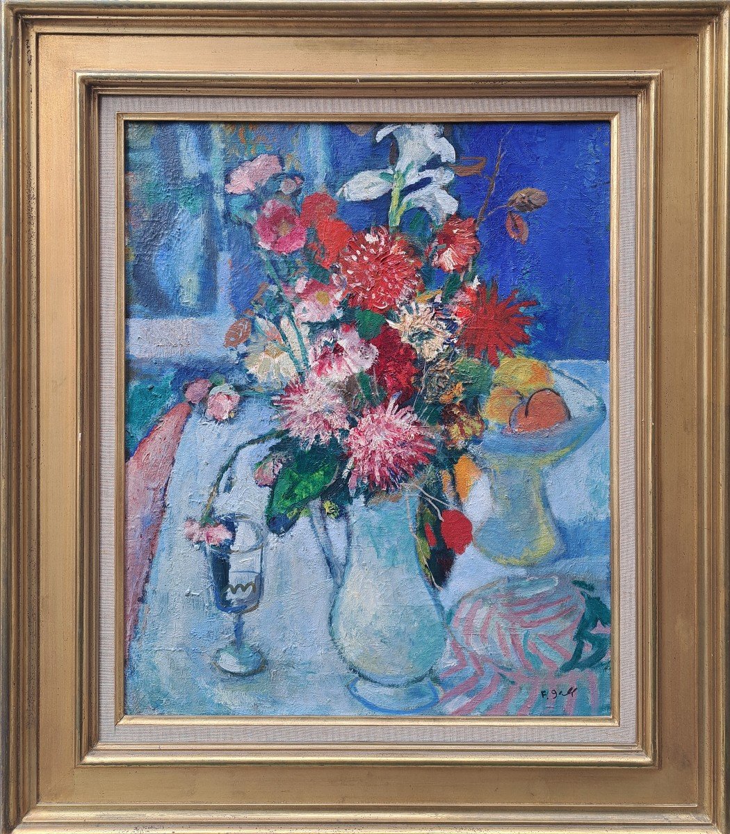 François Gall (1912-1987) - Bouquet Of Dahlias