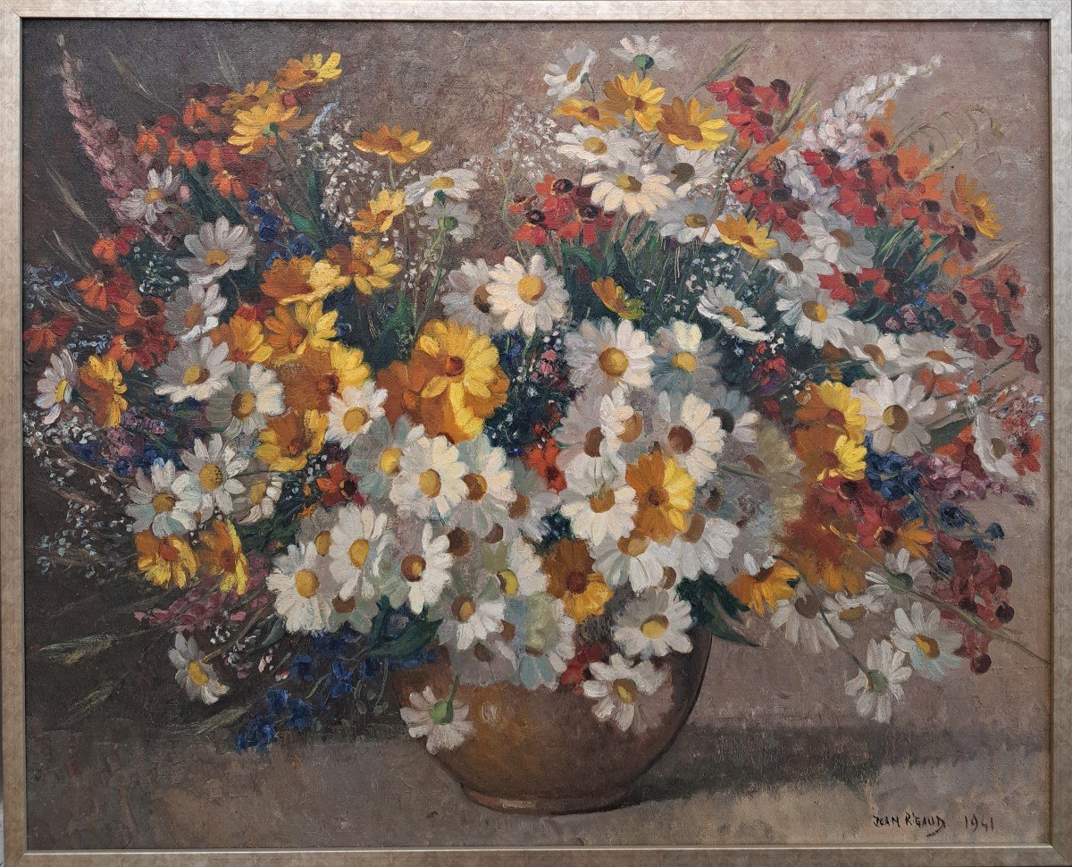 Jean Rigaud (1912-1999) - Large Bouquet Of Flowers