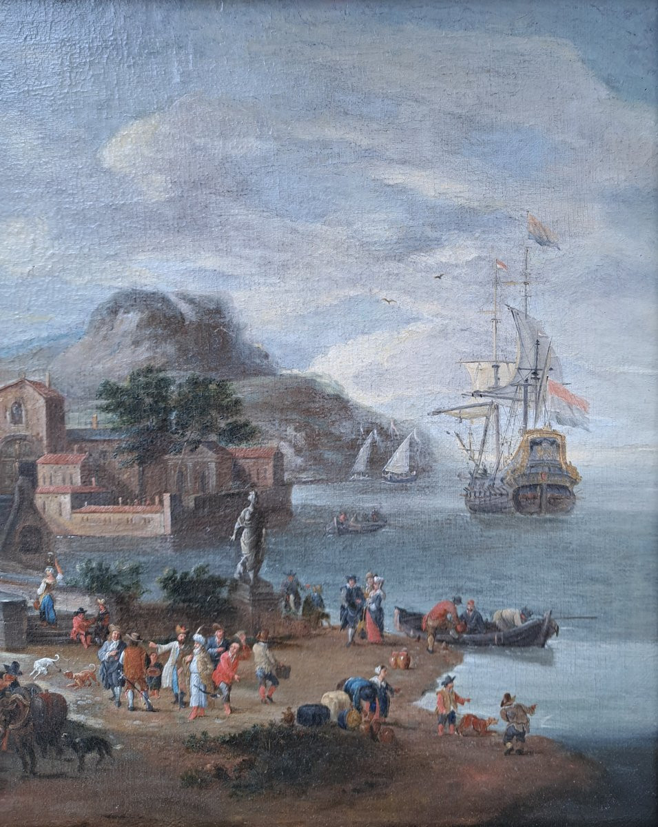 Pieter Bout (1658-1719) et Mathys SCHOEVAERDTS (1663-c.1703), Attribué à - Le commerce-photo-5