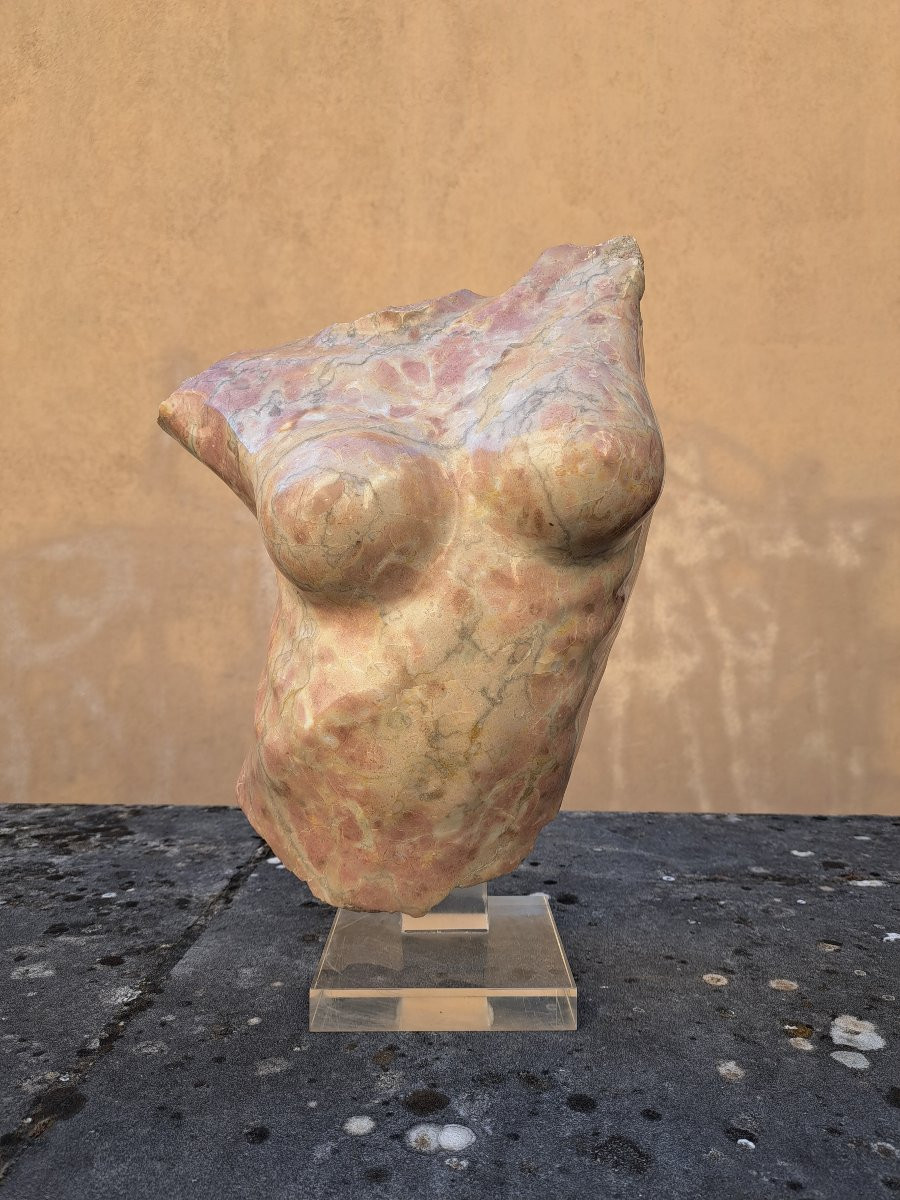 Jacques Le Bescond (1945), Buste De Femme En Marbre Dans Le Goût De l'Antique-photo-2