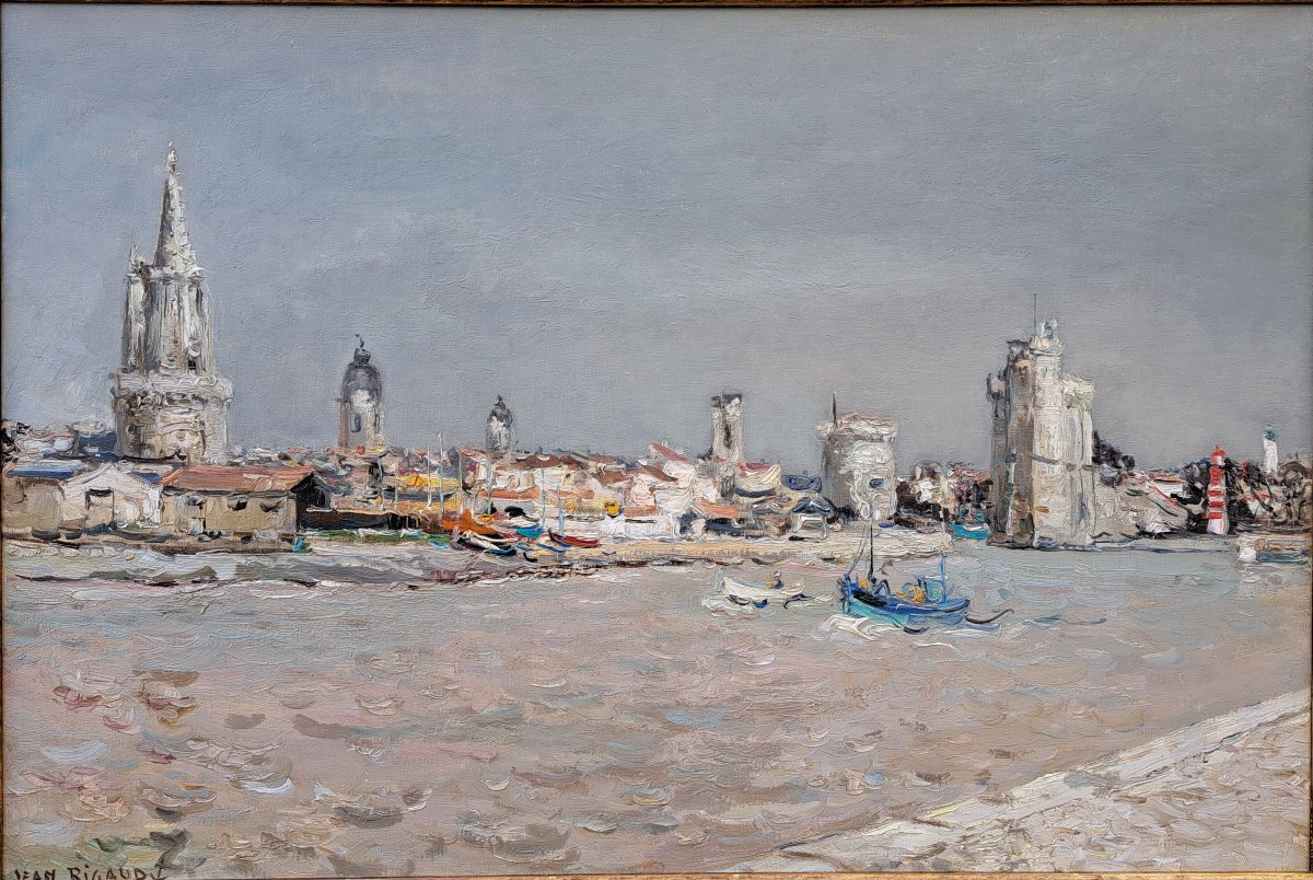 Jean Rigaud (1912-1999) - View Of The Port Of La Rochelle-photo-2