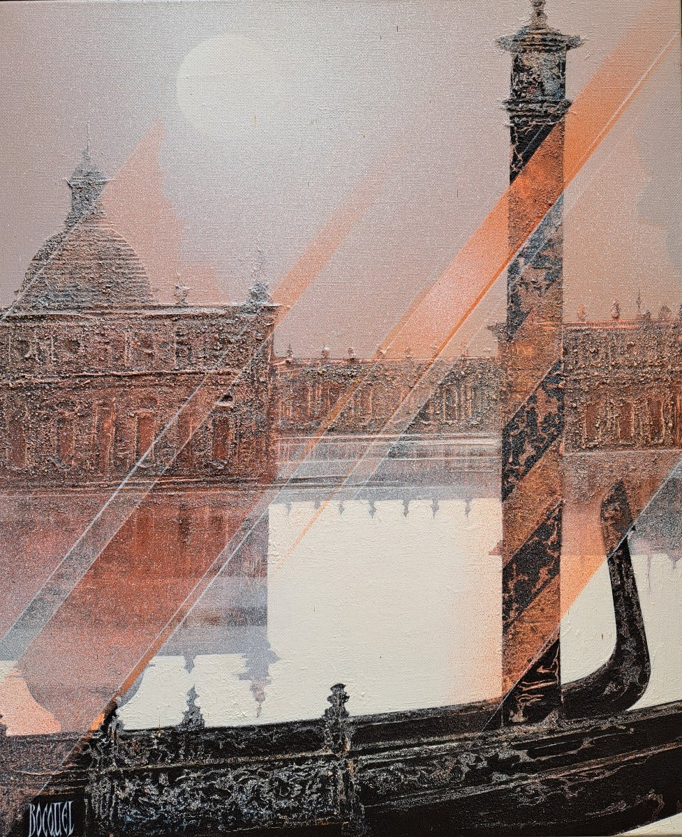 Jean Pierre Bocquel (born In 1944), View Of Venice With Gondola-photo-3