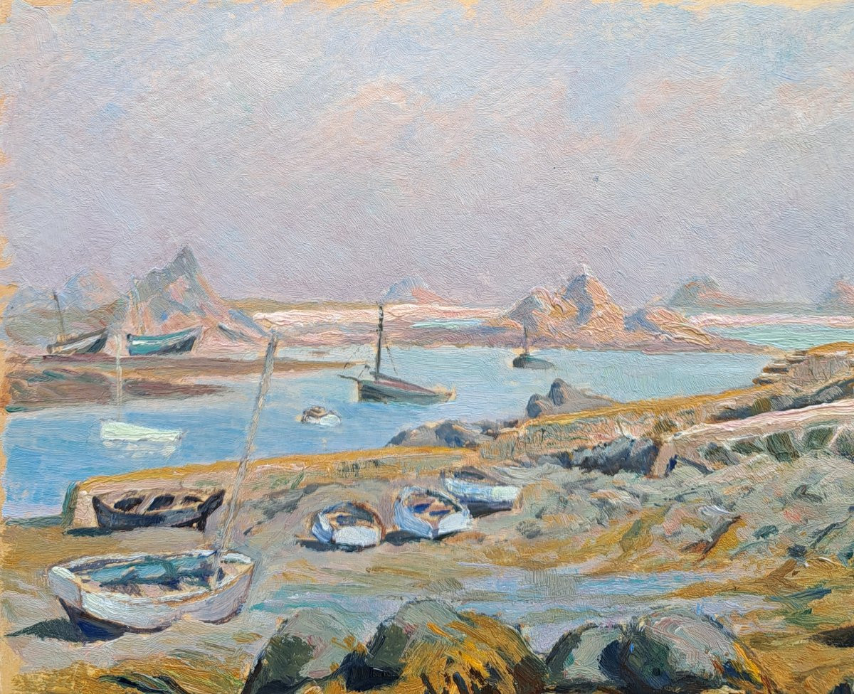 Pierre Agnès (1898-1964), Paysage breton, huile-photo-2