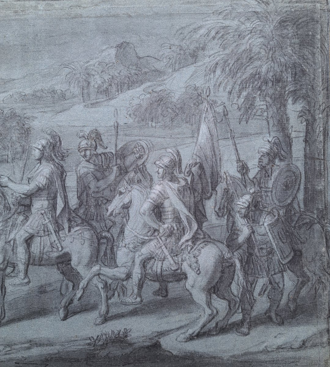François Verdier (1651-1730), Episode de la vie d'Alexandre le grand, la rencontre-photo-4
