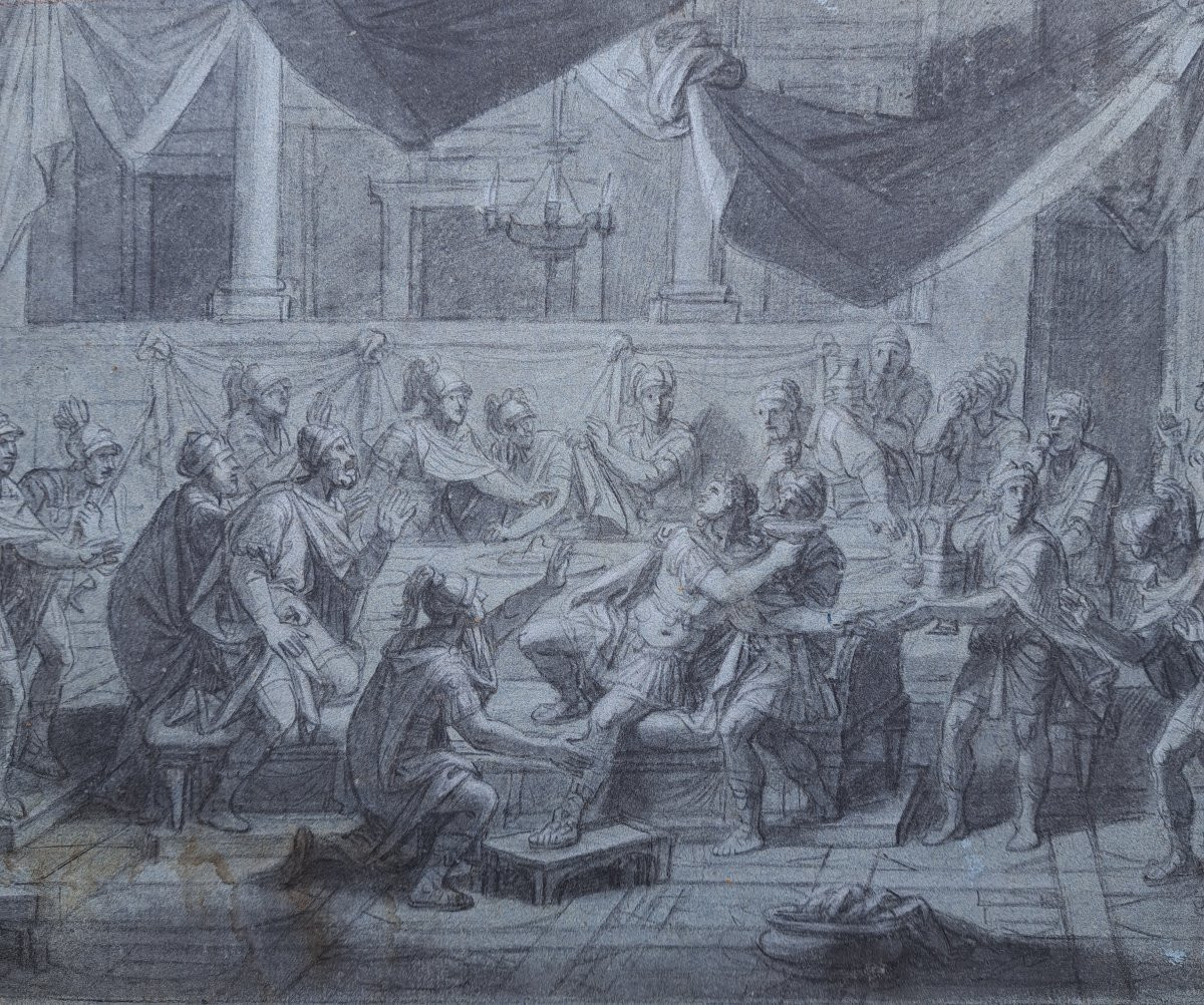 François Verdier (1651-1730), Episode From The Life Of Alexander The Great, The Banquet-photo-3
