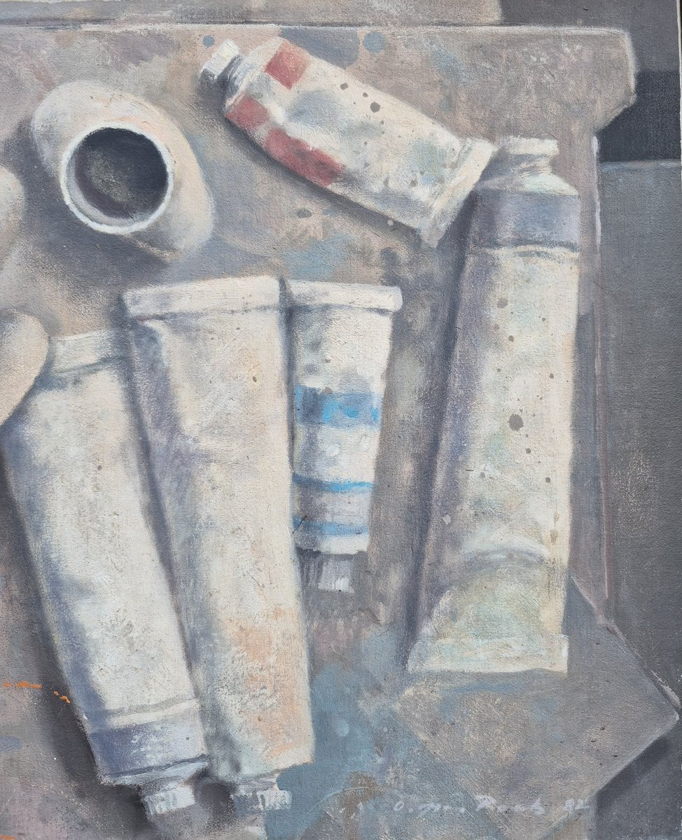 Olivier Raab (born In 1955), The Painter's Tools, Oil-photo-4