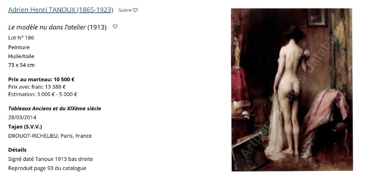 Adrien Henri TANOUX (1865-1923), le modèle dans l'atelier-photo-3