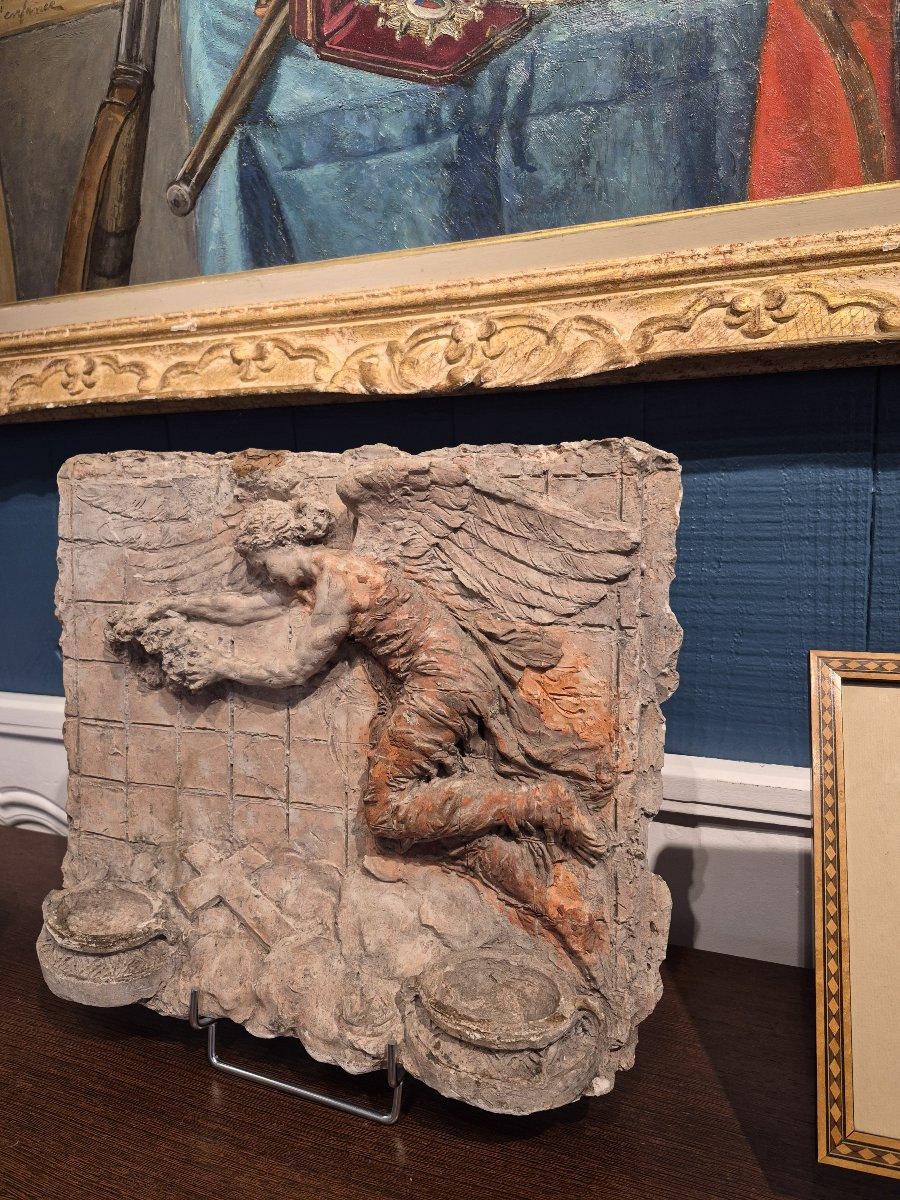 Ecole française de la fin du XIXe siècle,  projet sculpture monument funéraire-photo-3