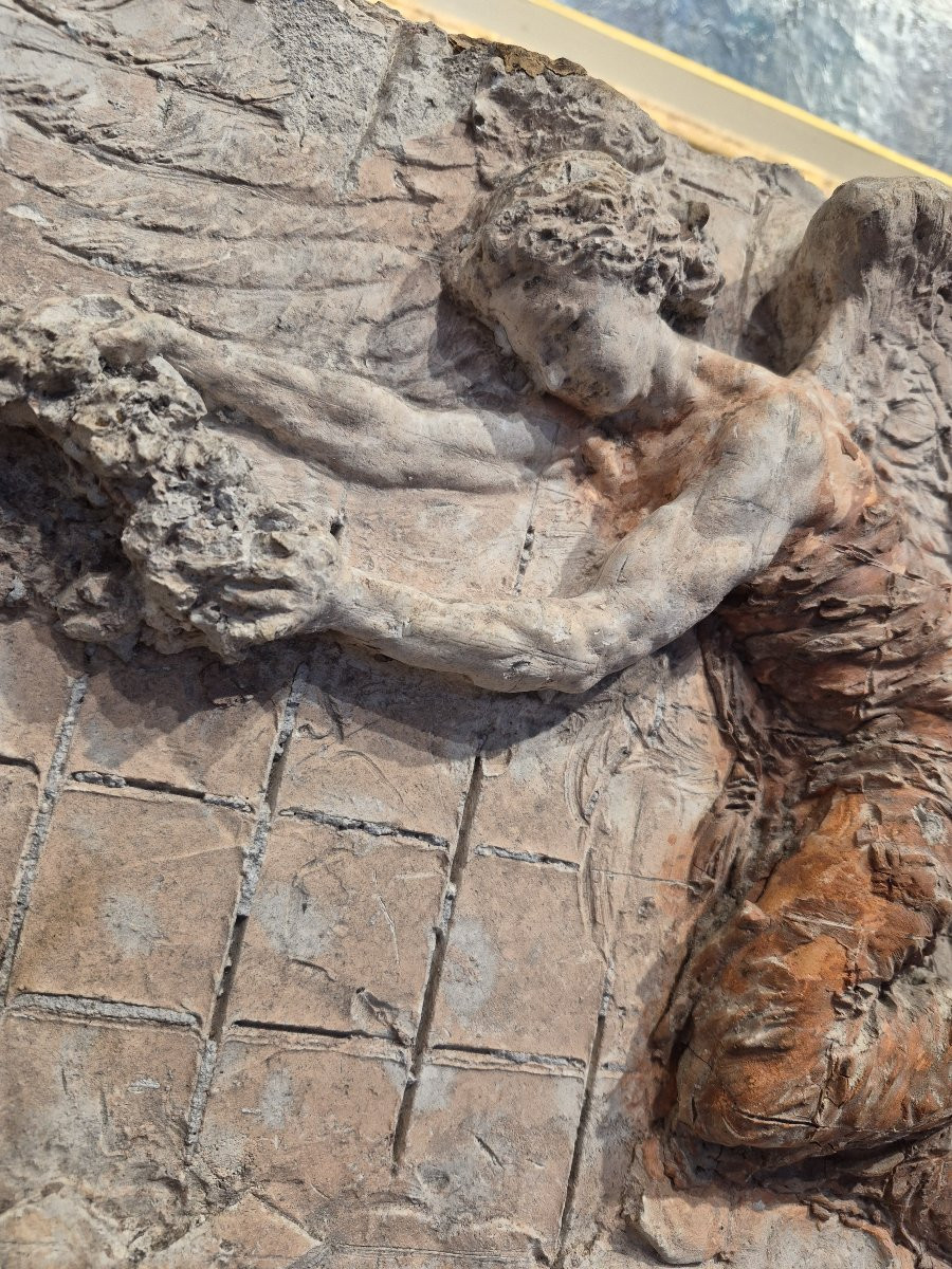 Ecole française de la fin du XIXe siècle,  projet sculpture monument funéraire-photo-4