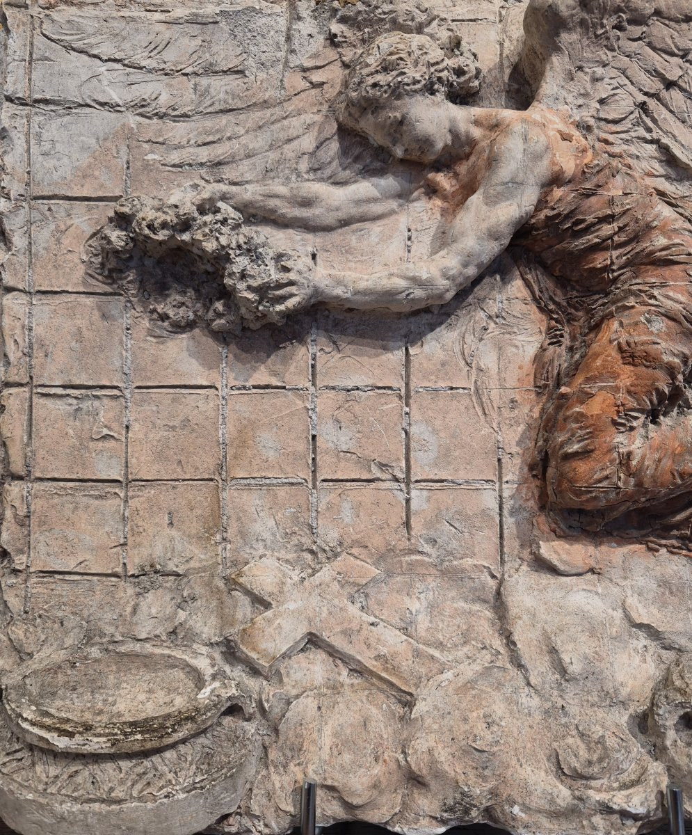 Ecole française de la fin du XIXe siècle,  projet sculpture monument funéraire-photo-1