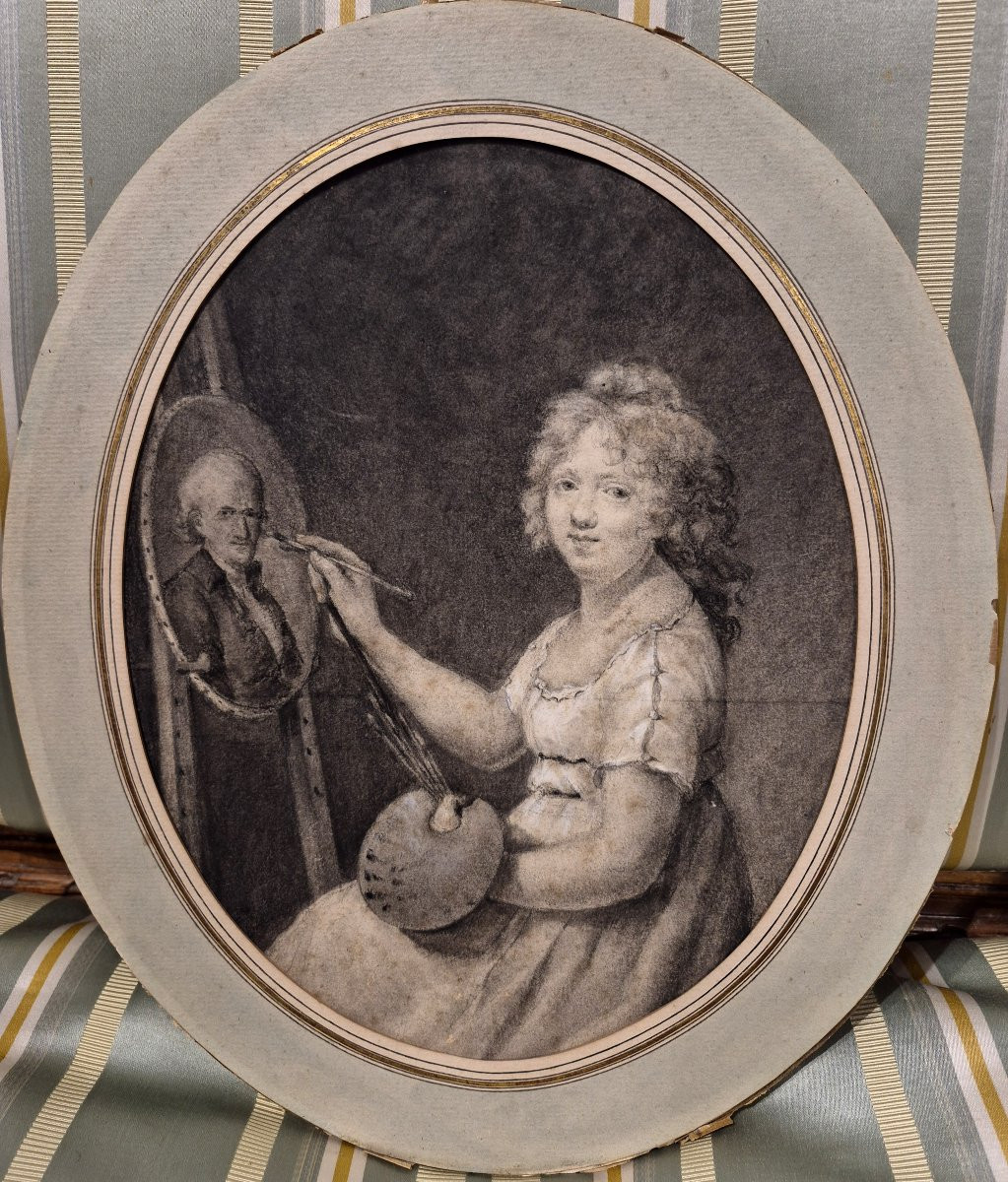 French School, Circa 1780, Circle Of Marguerite Gérard (1761-1837), Portrait Of A Woman-photo-2