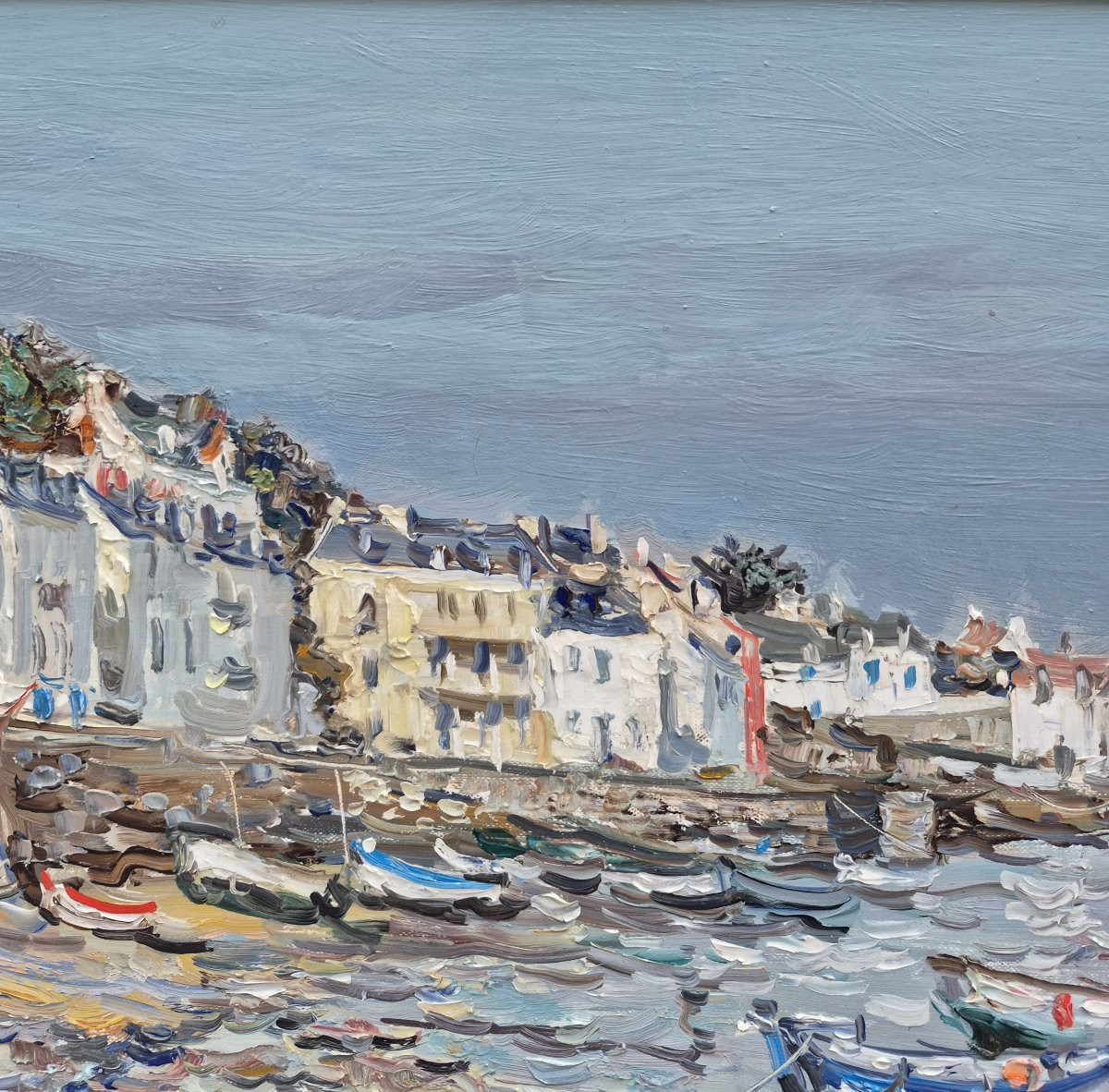 Jean Rigaud (1912-1999) - Belle-île Sauzon, le port à marée basse-photo-3