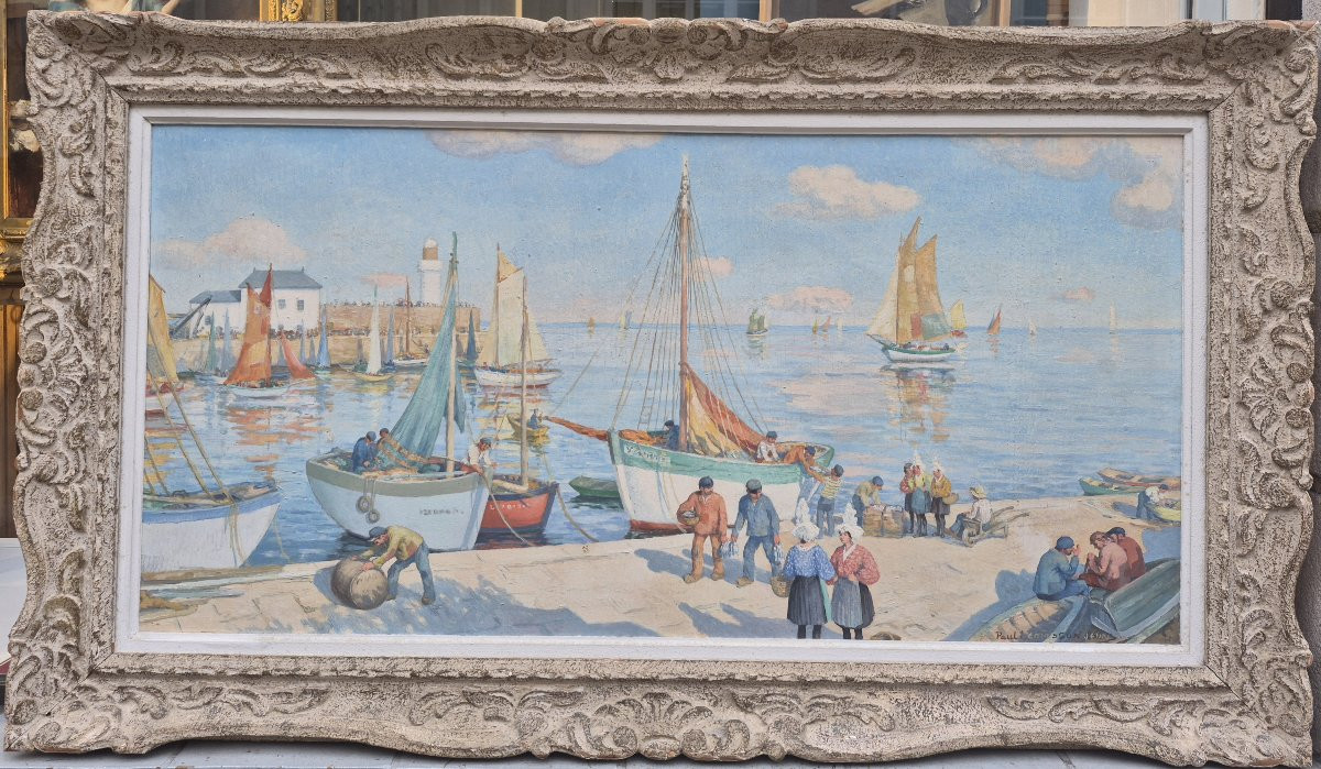 PAUL LEMASSON (1897-1971), ile d'Yeu port Joinville-photo-2