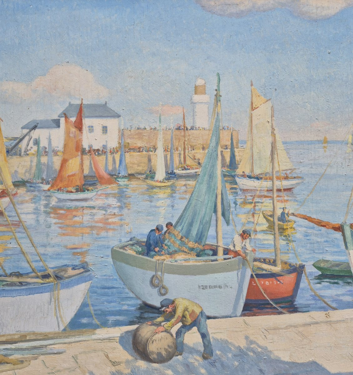 PAUL LEMASSON (1897-1971), ile d'Yeu port Joinville-photo-3
