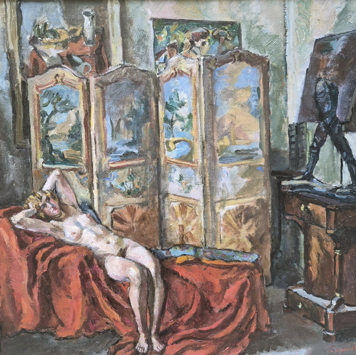 Fanny Bunand-sevastos (1905-1998), The Model In Bourdelle's Workshop-photo-1