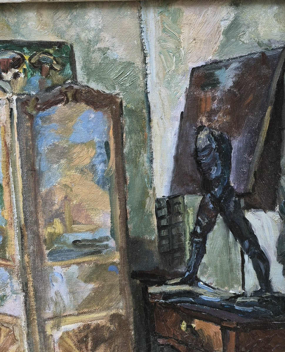 Fanny Bunand-sevastos (1905-1998), The Model In Bourdelle's Workshop-photo-2