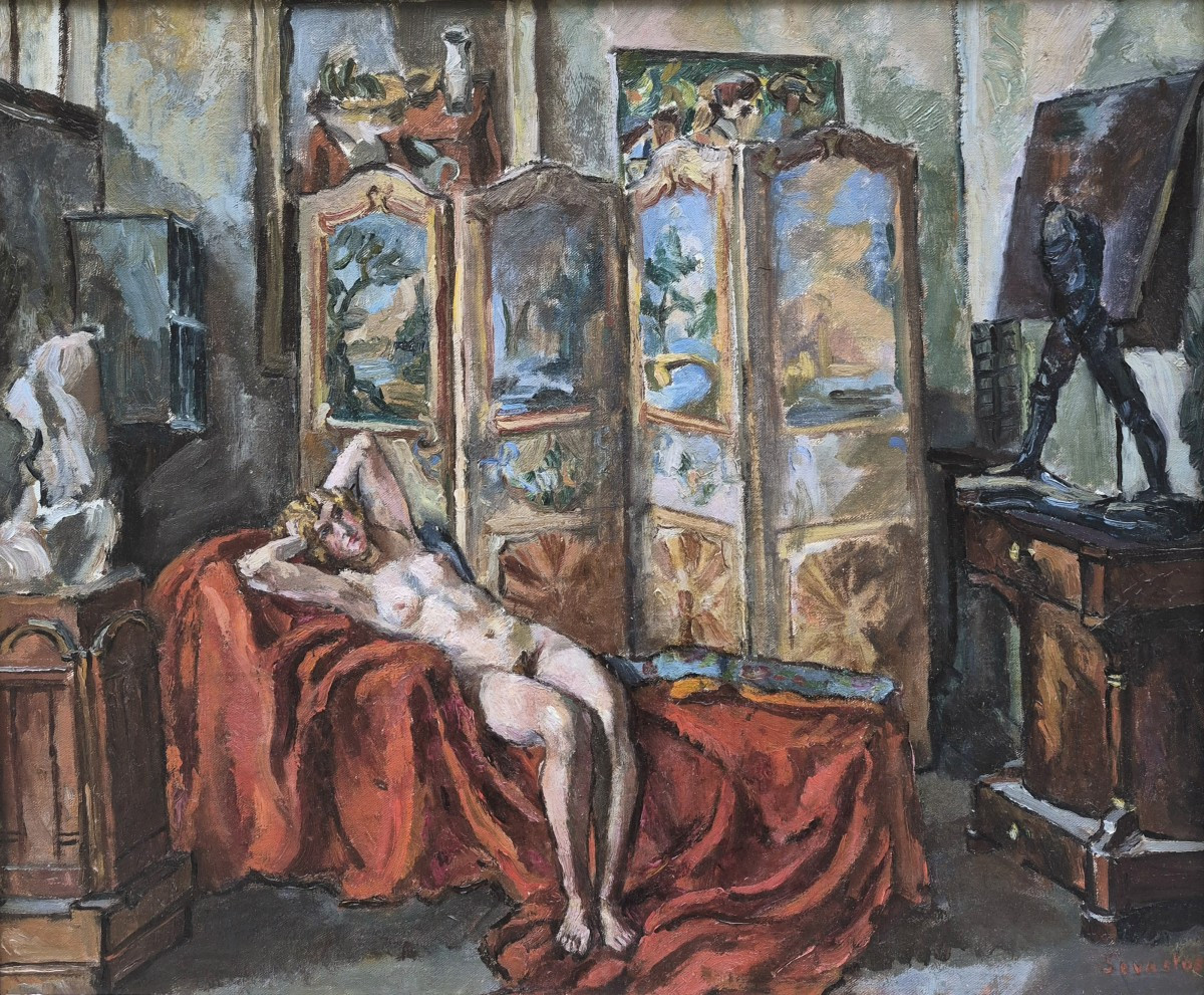 Fanny Bunand-sevastos (1905-1998), The Model In Bourdelle's Workshop