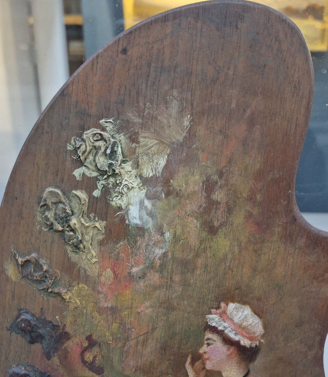 Jeanne Fichel (1849-1906), palette de peintre à l'élégante-photo-2
